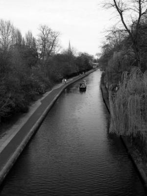 A canal runs through the zoo