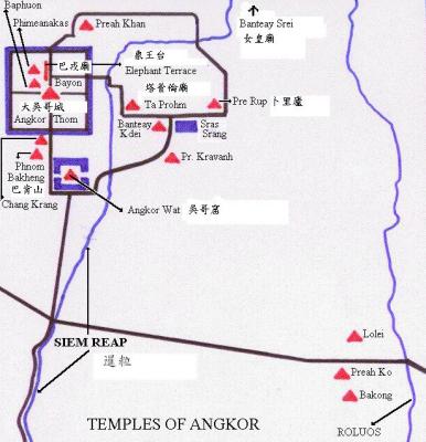Map of Temples