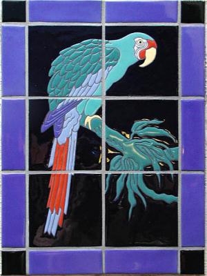 blue parrot tile