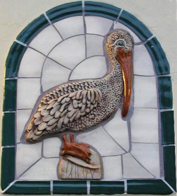 Pelican tile at restroom