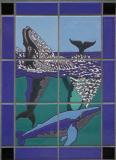 Whale frolic tile