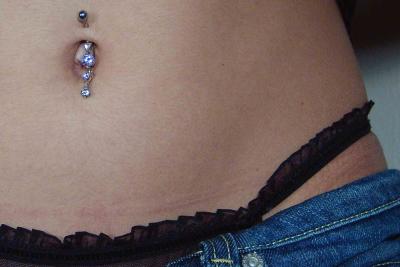 Right hip with piercing
