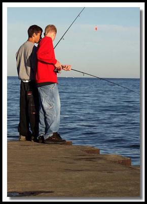 Friends fishing