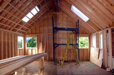 Composite image of kitchen interior.