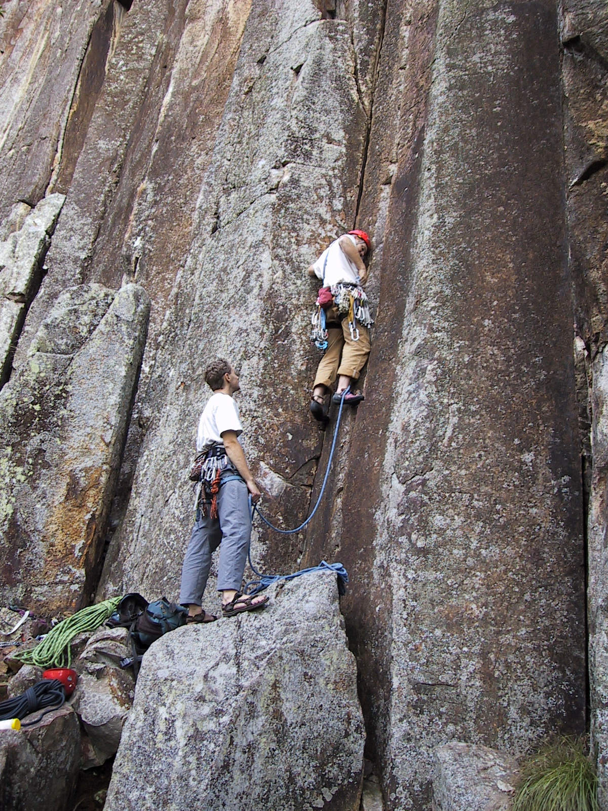 Pat starting up Devils Dihedral.JPG
