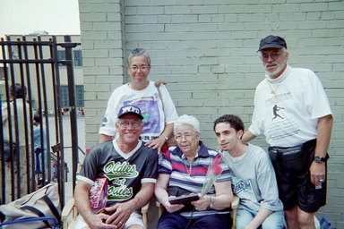 front: ?,Carmen Acosta,?, back: Jeannete and Frank Acosta