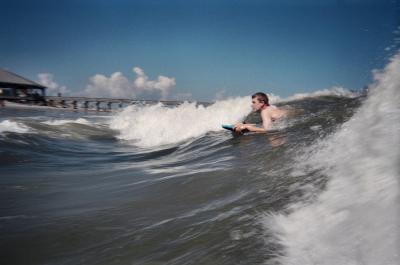 Tybee surf, enhanced by Hurricane Isabelle