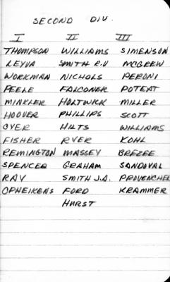 Deck Second Division 1967