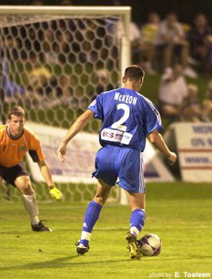 Matt McKeon had a breakaway, but sent his second half shot wide right.