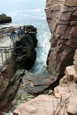 Thunder Hole near Otter Cliffs along the Park Loop Road, Acadia National Park.