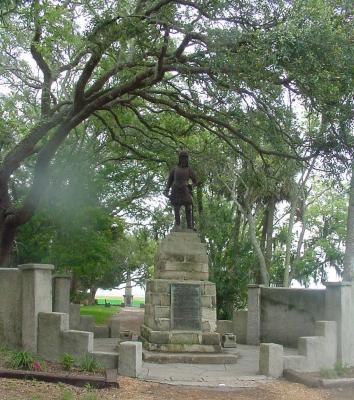 Several monuments are located on the grounds. This one is in honor of Ponce de Leon