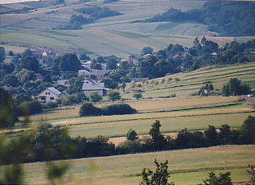 A closer view of Bukowsko from the cemetery