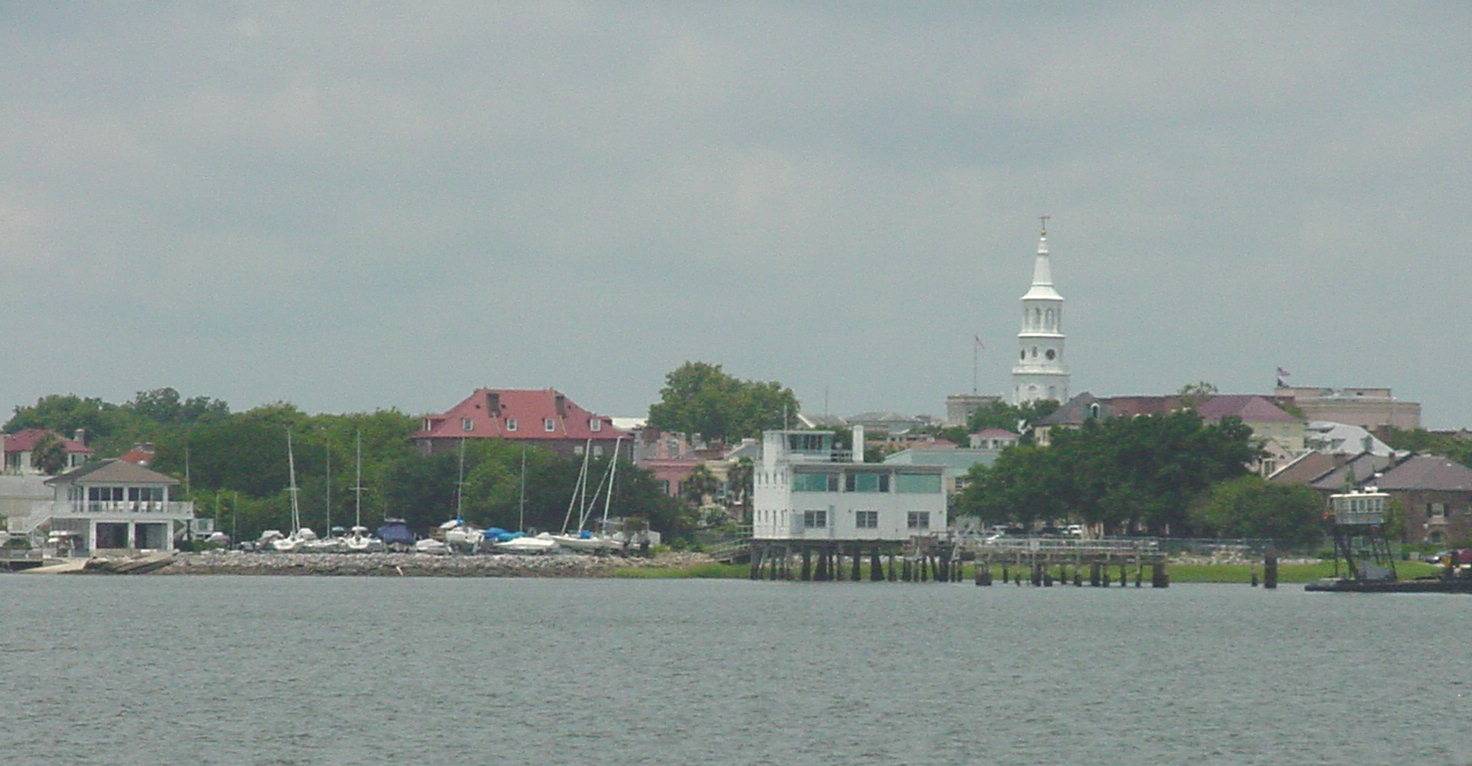 A view of Charleston from the harbor