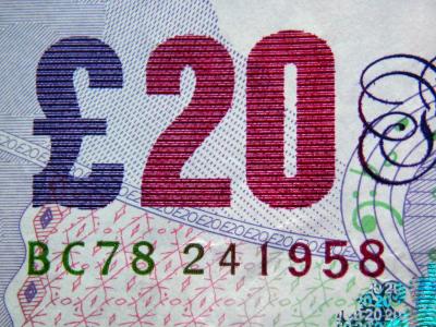 Detail of 20 pound note - uncropped