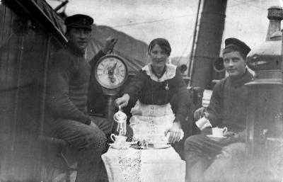 My GrandFather Reinhard Johan Larsson Fure to the left onboard Framnes- His Father My Great Grandfather came from Fure .jpg