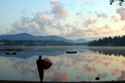 Lake Placid + Mirror Lake 5:30 AM - What a Place!