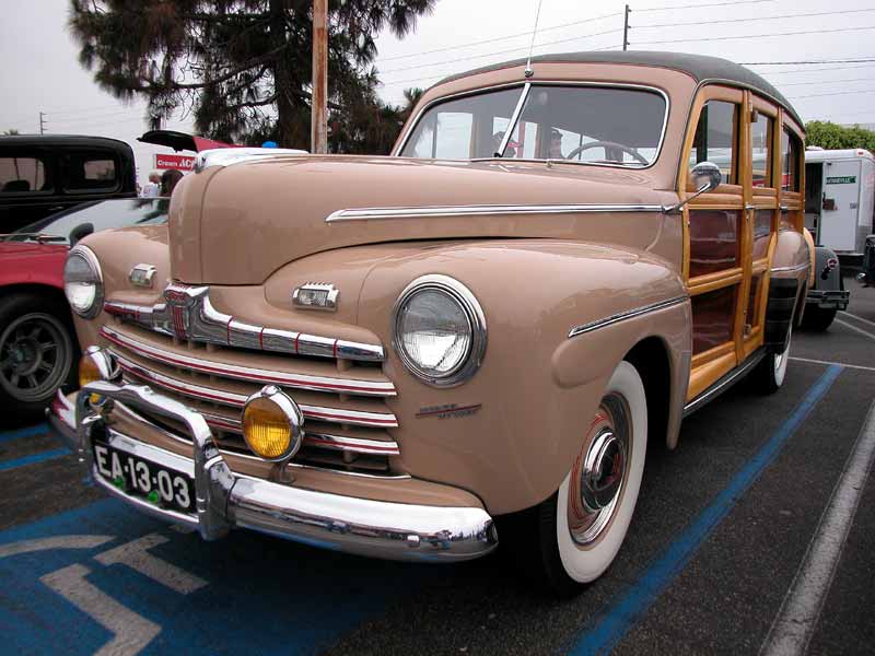 1946 Ford Woodie  - donut derelicts Sat. morn. meet, Huntington Beach, CA