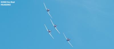 AeroShell Aerobatic Team T-6's aviation air show stock photo