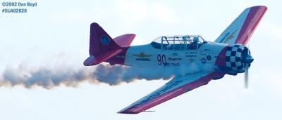 Aeroshell Aerobatic Team's Gene McNeely and his AT-6C Texan N991GM aviation air show stock photo