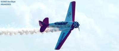 Aeroshell Aerobatic Team's Gene McNeely and his AT-6C Texan N991GM aviation air show stock photo