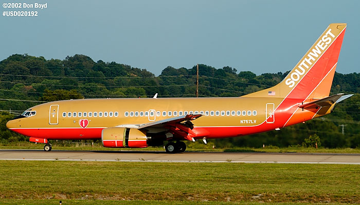 Southwest Airlines B737-7H4 N757LV aviation stock photo