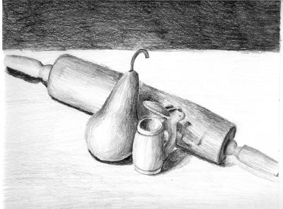 Rolling Pin and Fruit Pencil