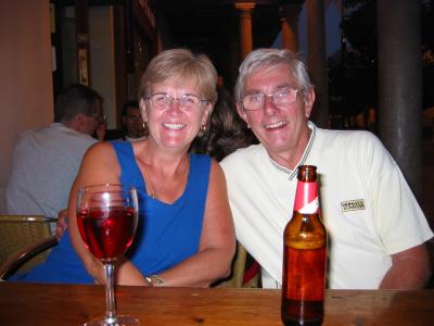 Mum & Dad at Irish bar in Seville