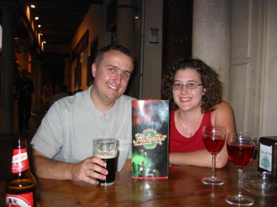 Me and Chelly in Irish bar in Seville