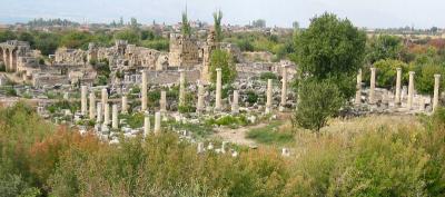 Columns R Us (seen from a pathway above)