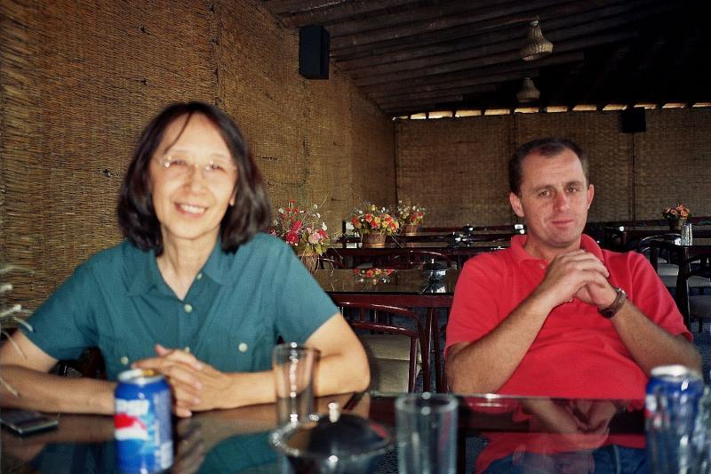 Inside the lunch place, with bemused guide, Semih