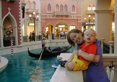 Mall with a canal (and gondolas)
