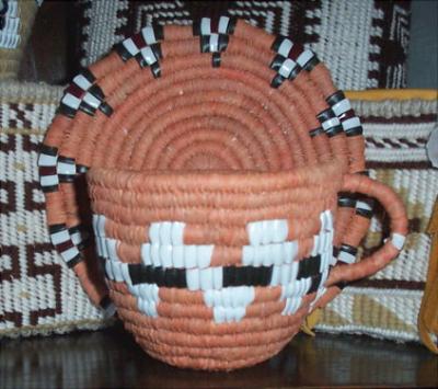 Cup and Saucer. Hated finishing it. Worst raffia I've ever worked with. Promised myself to finish every project. Ugh!