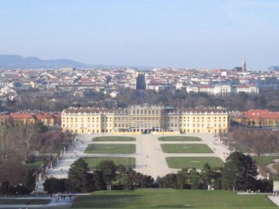 View of Schloss Schonbrunn and City