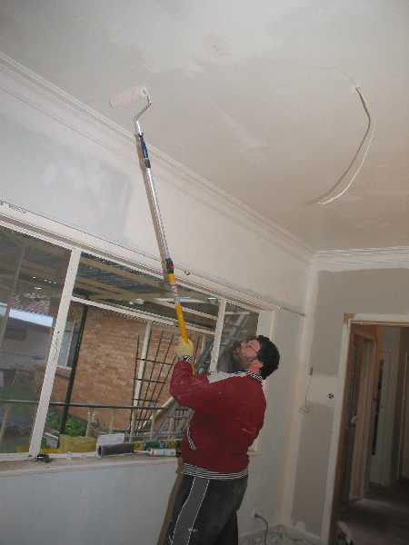 covering old ceiling that had been water stained