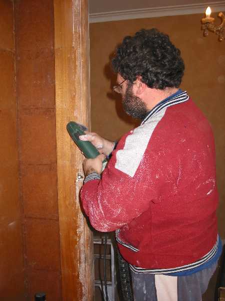 andrew sanding old architrave