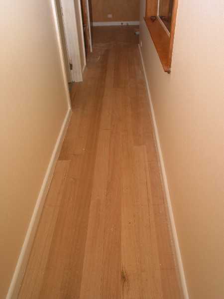 new hall flooring ready for sanding and sealing