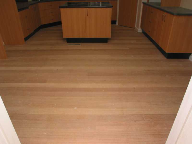 kitchen floor ready for sanding