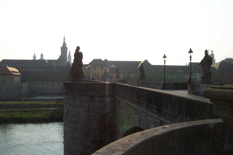 Alte Mainbruecke - old river bridge in Wuerzburg, Bavaria, Germany