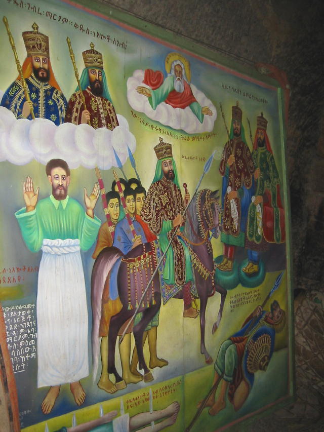 Some historical/religious paintings inside the church