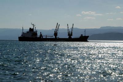 Freigher anchored off Aqaba