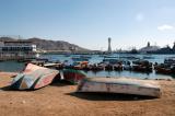 Small boats on the beach in Aqaba