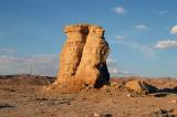 Rocky outcropping in the desert south of Aqaba