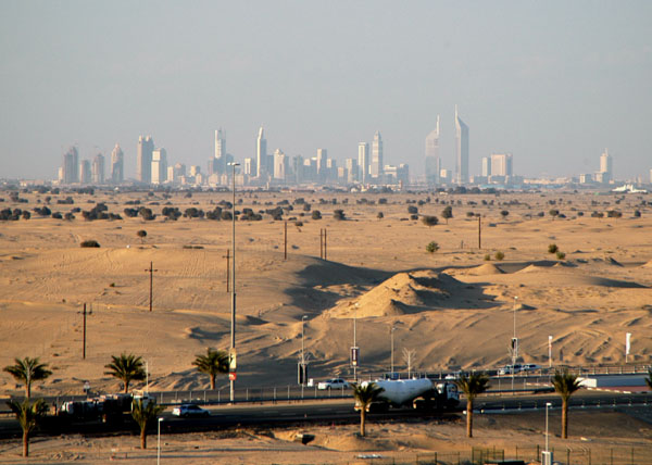 The Dubailand site is a fair distance from the city