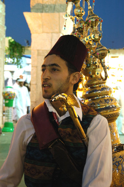 Tea seller at the Syrian pavilion