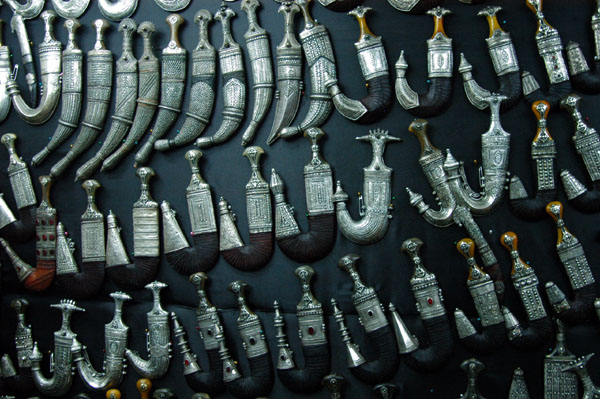 Yemeni daggers, or khanjars