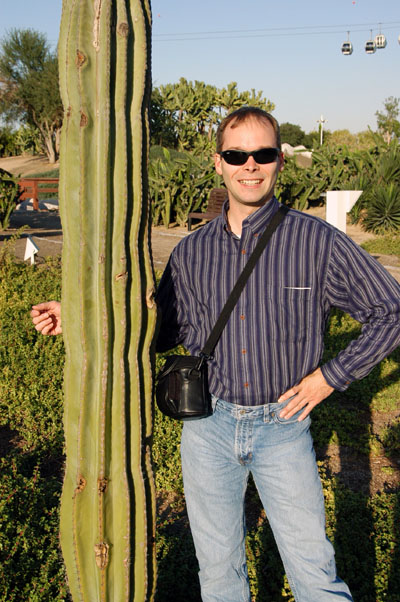 Roy at the cactus garden of Dubai Creek Park