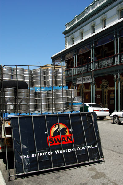 Beer delivery from the Swan Brewery