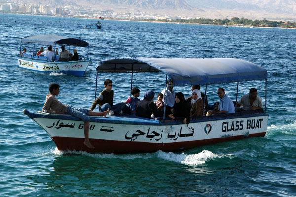Glass bottom boat tour, Aqaba
