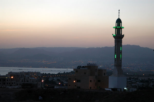 Mosque at dusk, Aqaba