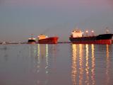 Ships at Sunset